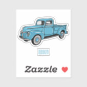 トラッククラシックの漫画イラストレーションを拾う シール (シート)