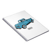 トラッククラシックの漫画イラストレーションを拾う ノートブック (右側)