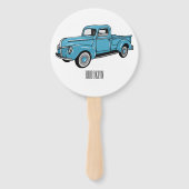 トラッククラシックの漫画イラストレーションを拾う ハンドファン (裏面)