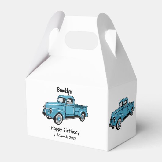 トラッククラシックの漫画イラストレーションを拾う フェイバーボックス (裏面サイド)