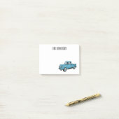 トラッククラシックの漫画イラストレーションを拾う ポストイット (デスク上)