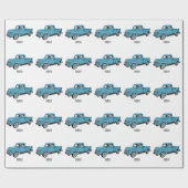 トラッククラシックの漫画イラストレーションを拾う ラッピングペーパー (フラット)