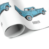 トラッククラシックの漫画イラストレーションを拾う ラッピングペーパー (ロールコーナー)