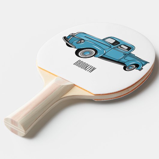 トラッククラシックの漫画イラストレーションを拾う 卓球ラケット (正面アングル)