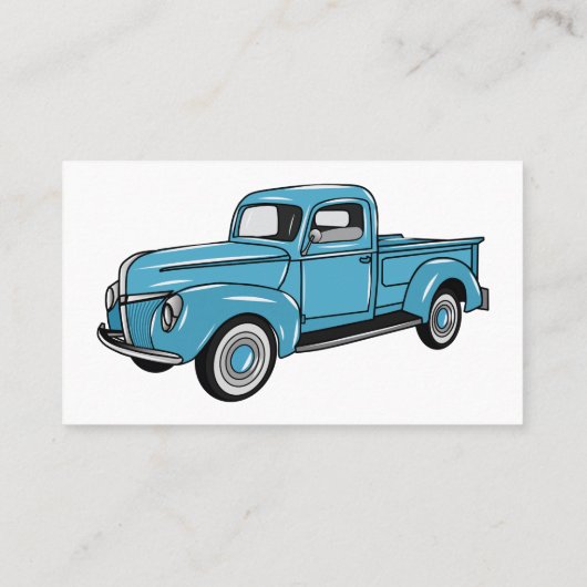 トラッククラシックの漫画イラストレーションを拾う 名刺 (裏面)