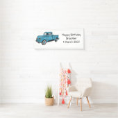 トラッククラシックの漫画イラストレーションを拾う 横断幕 (インサイチュ)