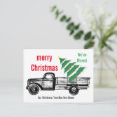 トラッククリスマスツリー引っ越しました発表  ポストカード (スタンド正面)