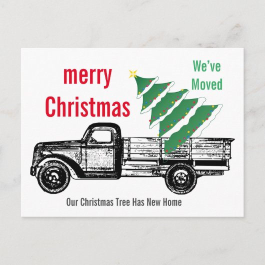 トラッククリスマスツリー引っ越しました発表 ポストカード (正面)