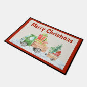 トラッククリスマスドアマット ドアマット (アングル)