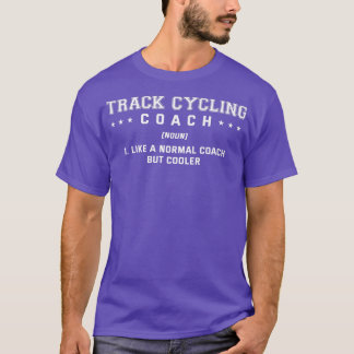 トラックサイクリングコーチ定義おもしろい自転車Racin Tシャツ