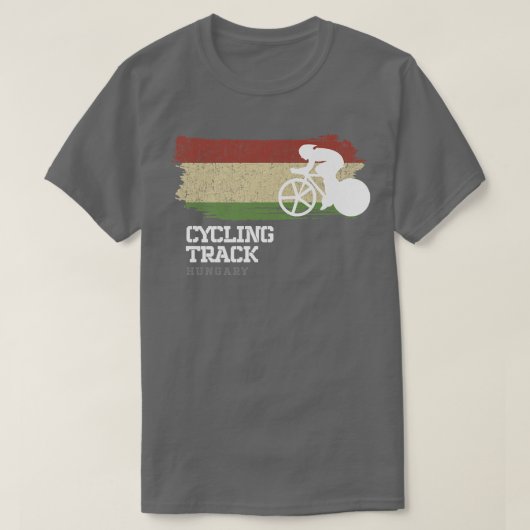 トラックサイクリングハンガリーロードバイクレーシングスピードサイク Tシャツ (デザイン正面)