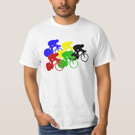 トラックサイクリング自転車レースバイクリーダー Tシャツ (正面)