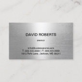 トラックサービス モダン メタル プロフェッショナル ドライバー 名刺 (裏面)