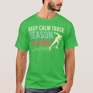 トラックシーズンスポーツコーチギフトレトロガール Tシャツ