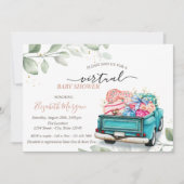 トラックスイーツプレゼントベビーシャワーによるバーチャルドライブ 招待状 (正面)