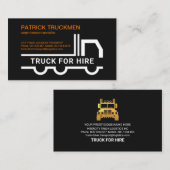 トラックスタイリッシュフレーム貨物運搬 名刺 (正面/裏面)