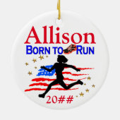 トラックスターパーソナライズされたクリスマス飾り セラミックオーナメント (裏面)