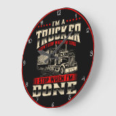 トラックストップカー:終わったら ラージ壁時計 (傾斜)