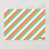 トラックストライプののバパーソナライズされたレンタインのカード ポストカード (裏面)