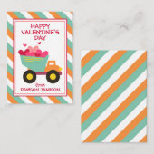 トラックストライプののバレンタインの教室カードをダンプ ノートカード (正面/裏面)