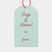 トラックスーツでパグ"恐ろしい天気"ギフトラベル ギフトタグ (裏面)