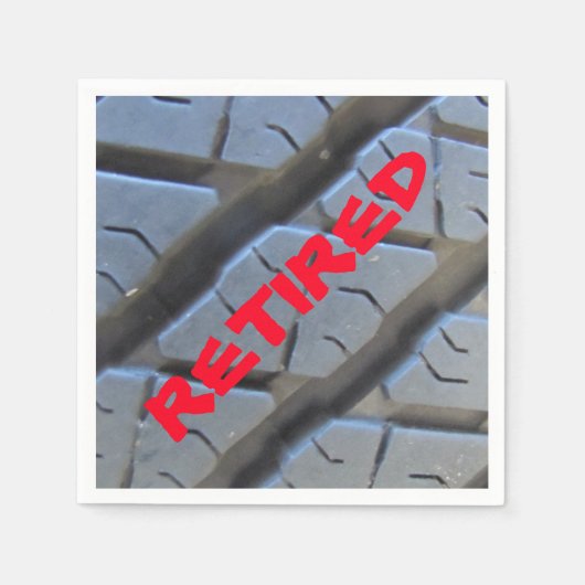 トラックタイヤリタイアリティーカクテル紙ナプキンス！ スタンダードカクテルナプキン (正面)