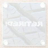 トラックタイヤ退職贈り物カスタム用ガラスコースター ガラスコースター (裏面)