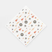 トラックチェッカーレースモダンウォーター色ホワイト スタンダードランチョンナプキン (角)