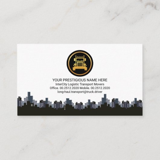 トラックトレーラー看板ロジスティックトラック運転手 名刺 (裏面)
