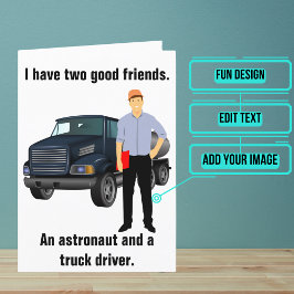 トラックドライバーおもしろい誕生日 カード