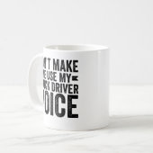 トラックドライバーの声を使わせない コーヒーマグカップ (正面左)