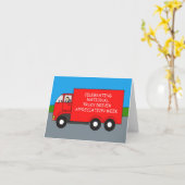 トラックドライバーの評価の週 カード (黄色い花)