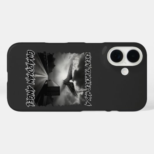 トラックドライバーガーディアンエンジェルロード保護信仰 Case-Mate iPhoneケース (裏面 (横))