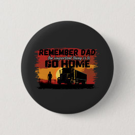 トラックドライバーパパロードジャーニーファミリーラブデザイン 缶バッジ