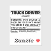 トラックドライバー名詞定義トラック愛好家おもしろい シール (シート)