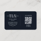 トラックドライバー引越し業者ロジスティクスダークパープルミニマル 名刺 (裏面)