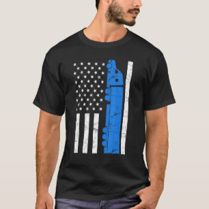 トラックドライバー米国アメリカ国旗のヴィンテージトラック Tシャツ