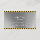 トラックドライバー金属プロフェッショナル 名刺 (裏面)