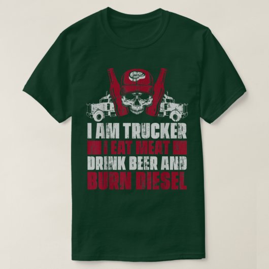トラックドライバー – おもしろい大型トラック運転手2746 Tシャツ (デザイン正面)