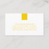 トラックドライバー – シンプル琥珀イエロー 名刺 (裏面)