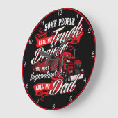 トラックドライバー:最も重要なコールパパ ラージ壁時計 (傾斜)