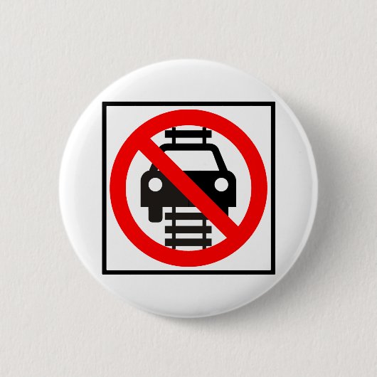 トラックハイウェーの印で運転しないで下さい 缶バッジ (正面)