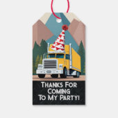 トラックハッピーバースデーパーティーおもしろい機器 ギフトタグ (裏面)