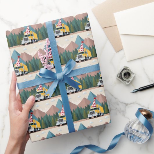 トラックハッピーバースデーパーティーおもしろい機器 ラッピングペーパー (ギフト)