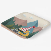 トラックハッピーバースデーパーティーおもしろい輸送 ペーパープレート (傾斜あり)