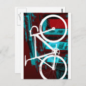 トラックバイクベルリン – 赤い青 ポストカード (正面/裏面)