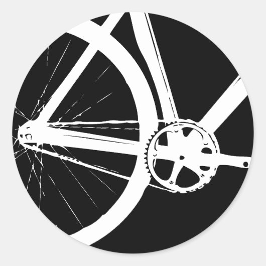 トラックバイクホワイト ラウンドシール (正面)