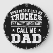 トラックパパ：最も重要なコール ラージ壁時計 (正面)