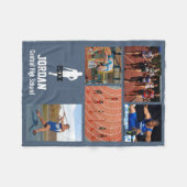 トラックパーソナライズされたとフィールドフォトコラージュ名 フリースブランケット (正面(横))