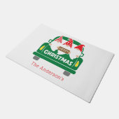 トラックパーソナライズされたの休日のクリスマス格言 ドアマット (アングル)